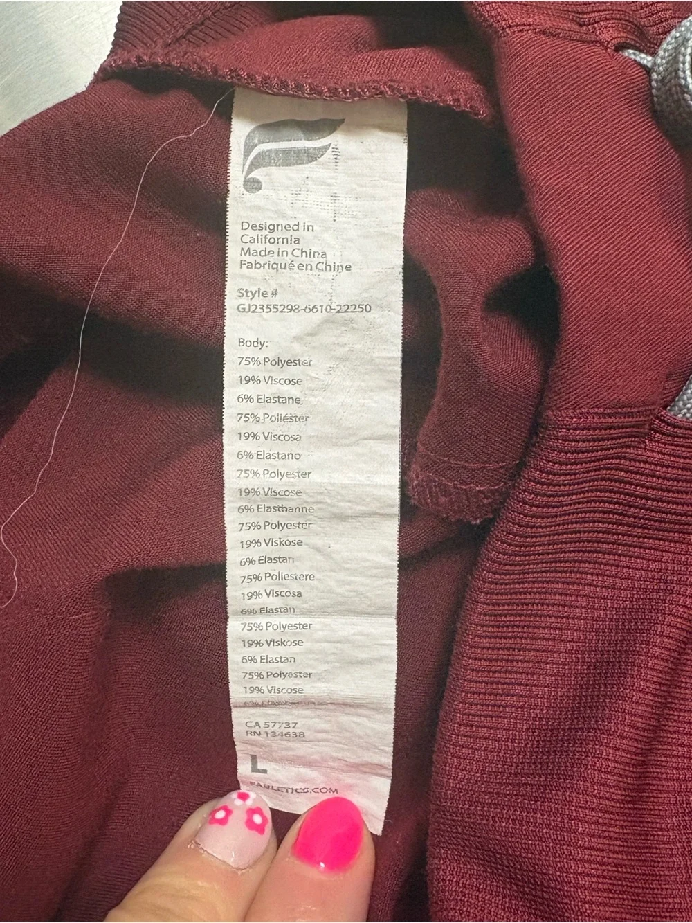 Fabletics HW On-Call jogger scrub pants in Wine
